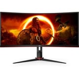 AOC CU34G2XE/BK 34" Curved UltraWide Moniteur gaming  Noir (Mat)/Rouge, HDMI, DisplayPort