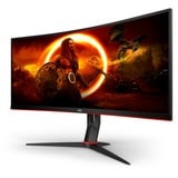 AOC CU34G2XE/BK 34" Curved UltraWide Moniteur gaming  Noir (Mat)/Rouge, HDMI, DisplayPort