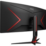 AOC CU34G2XE/BK 34" Curved UltraWide Moniteur gaming  Noir (Mat)/Rouge, HDMI, DisplayPort