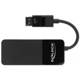 DeLOCK DisplayPort 1.4 > 3x HDMI MST, Répartiteurs de DisplayPort Noir, 0,125 mètres