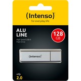 Intenso Alu Line 128 GB, Clé USB Argent