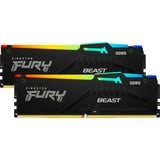 Kingston FURY 32 Go DDR5-6000 (2x 16 Go) Kit, Mémoire vive Noir, KF560C36BBE2AK2-32, Beast RGB, XMP 3.0