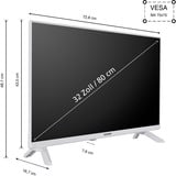 Telefunken  32" TV LED Blanc