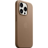 Apple Coque en tissage fin avec MagSafe pour iPhone 15 Pro, Housse smartphone Taupe