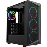 Cooler Master  boîtier midi tower Noir | 2x USB-A | RGB | Verre Trempé