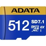 ADATA Premier Extreme microSDXC 512 GB, Carte mémoire Bleu/Jaune