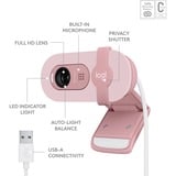 Logitech BRIO 100, Webcam Rose clair