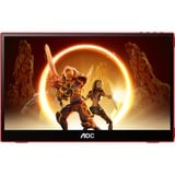 AOC 16G3 16" Moniteur gaming  Noir/Rouge, 1x HDMI, 1x Micro-HDMI, 1x USB-C 3.2 (5 Gbit/s), 144 Hz