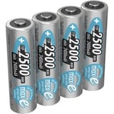 Ansmann maxE 2500mAh NiMh, Batterie Argent, AA, Hybrides nickel-métal (NiMH), 1,2 V, 2500 mAh, 14,5 x 14,5 x 50,5 mm