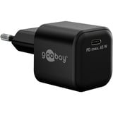 goobay Chargeur rapide USB-C PD GaN Nano (65 W) Noir, 1x USB-C, Power Delivery 3.0