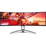 AOC AGON AG493QCX 49" Moniteur UltraWide gaming incurvé  Noir/gris, 2x HDMI, 2x DisplayPort, 3x USB-A 3.2 (5 Gbit/s), 1x USB-C 3.2 (5 Gbit/s), 144 Hz