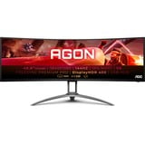 AOC AGON AG493QCX 49" Moniteur UltraWide gaming incurvé  Noir/gris, 2x HDMI, 2x DisplayPort, 3x USB-A 3.2 (5 Gbit/s), 1x USB-C 3.2 (5 Gbit/s), 144 Hz