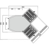 Easy Camp Alicante 600 Twin, 120456, Tente Gris clair/Bleu