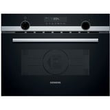 Siemens iQ500 CM585AGS0 four 44 L Noir, Acier inoxydable, Four à micro-ondes Acier inoxydable/Noir, Petite, Four électrique, 44 L, 44 L, 40 - 230 °C, 1750 W