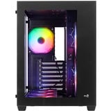 Aerocool  boîtier midi tower Noir | 3x USB-A | RGB | Window