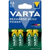 VARTA -56706B Piles domestiques, Batterie Batterie rechargeable, AA, Hybrides nickel-métal (NiMH), 1,2 V, 4 pièce(s), 2100 mAh