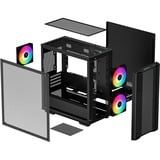 DeepCool CC360 ARGo boîtier mini tower Noir | 2x USB-A | RGB | Verre Trempé