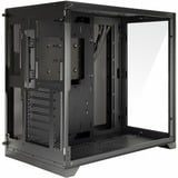 Inter-Tech  boîtier bench/show Noir | 2x USB-A | Window