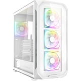 Sharkoon AK5G RGB midi tower, boîtier pc Blanc | 2x USB-A | 1x USB-C | RGB | Window