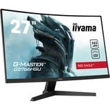 iiyama G-Master Red Eagle G2766HSU-B1 27" Moniteur gaming incurvé  Noir, 68,6 cm (27"), 1920 x 1080 pixels, Full HD, LED, 1 ms, Noir