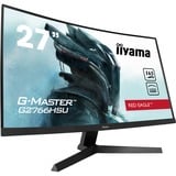 iiyama G-Master Red Eagle G2766HSU-B1 27" Moniteur gaming incurvé  Noir, 68,6 cm (27"), 1920 x 1080 pixels, Full HD, LED, 1 ms, Noir