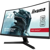 iiyama G-Master Red Eagle G2766HSU-B1 27" Moniteur gaming incurvé  Noir, 68,6 cm (27"), 1920 x 1080 pixels, Full HD, LED, 1 ms, Noir