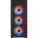 Aerocool  boîtier midi tower Noir | 2x USB-A | RGB | Window