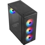 Aerocool  boîtier midi tower Noir | 2x USB-A | RGB | Window