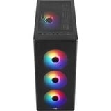 Aerocool  boîtier midi tower Noir | 2x USB-A | RGB | Window