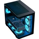 Aerocool  boîtier midi tower Noir | 3x USB-A | RGB | Window