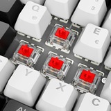 Sharkoon clavier gaming Blanc, Layout DE, Gateron Red