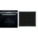 Siemens HE517ABS1, Jeu de cuisinière Noir/en acier inoxydable