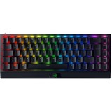 Razer BlackWidow V3 Mini HyperSpeed Switch jaune, clavier gaming Noir, Layout DE, Razer Yellow, 65%, USB + RF Wireless + Bluetooth, Clavier mécanique, QWERTY, LED RGB, Noir