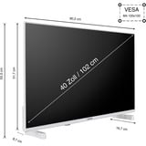 Telefunken  40" TV LED Blanc