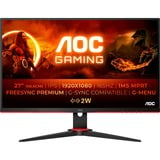 AOC 27G2SPAE/BK 27" Moniteur gaming  Noir/Rouge, 165 Hz, HDMI, DisplayPort, Freesync