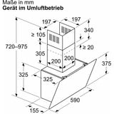 Bosch DWK65DK60, Hotte aspirante Noir