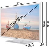 Telefunken  32" TV LED Blanc