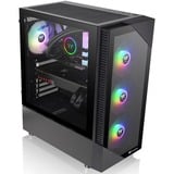 Thermaltake View 200 TG ARGB boîtier midi tower Noir | 2x USB-A | RGB | Verre Trempé