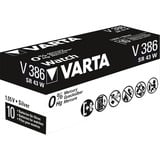 VARTA -V386 Piles domestiques, Batterie Argent, Batterie à usage unique, Alcaline, 1,55 V, 105 mAh, 11,6 mm, 11,6 mm