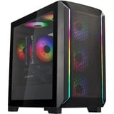 SilverStone  boîtier midi tower Noir | 2x USB-A | RGB | Verre Trempé