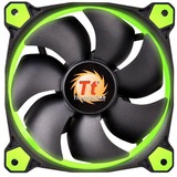 Thermaltake Riing 14 Boitier PC Ventilateur 14 cm Noir, Vert, Ventilateur de boîtier Noir/Vert, Ventilateur, 14 cm, 1400 tr/min, 28,1 dB, 51,15 cfm, Noir, Vert