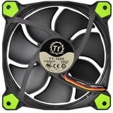 Thermaltake Riing 14 Boitier PC Ventilateur 14 cm Noir, Vert, Ventilateur de boîtier Noir/Vert, Ventilateur, 14 cm, 1400 tr/min, 28,1 dB, 51,15 cfm, Noir, Vert