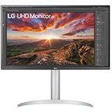 LG 27UP850K-W 27" 4K UHD Moniteur  Argent/Noir, HDMI, DisplayPort, USB-C