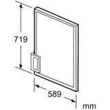 Bosch KFZ10AX0 Fridge/Freezer Parts & Accessories Porte Gris, Blanc, Panneau de portière Blanc/Argent, Porte, Bosch, Réfrigérateur, Gris, Blanc, Aluminium, 589 mm