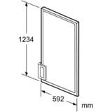 Bosch KFZ40AX0 Fridge/Freezer Parts & Accessories Porte Aluminium, Blanc, Panneau de portière Blanc, Porte, Bosch, Réfrigérateur, Bosch KIR41, KIL42, KIF4, Aluminium, Blanc, Aluminium