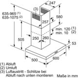 Bosch Serie 4 DWB67IM50 hotte Monté au mur Acier inoxydable 720 m³/h B, Hotte aspirante Acier inoxydable, 720 m³/h, Conduit / Recirculation, A, A, B, 64 dB