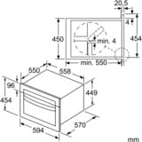 Bosch Serie 6 CMA585GS0 micro-onde 900 W Acier inoxydable, Four à micro-ondes Acier inoxydable, 900 W, Rotatif, Tactile, Acier inoxydable, Bas, LCD, Électronique