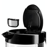 Bosch TWK70B03 bouilloire 1,7 L 2400 W Noir, Transparent Noir, 1,7 L, 2400 W, Noir, Transparent, Verre, Indicateur de niveau d'eau, Arrêt de sécurité en cas de surchauffe