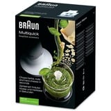 Braun EasyClick bol hachoir MQ 20, Broyeur Blanc/transparent