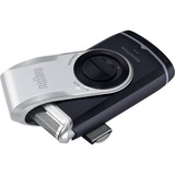 Braun MobileShave PocketGo M90 Bleu, Argent, Rasoir Noir/Argent, Bleu, Argent, Batterie, 60 h, 180 g, Boîte, 38 mm